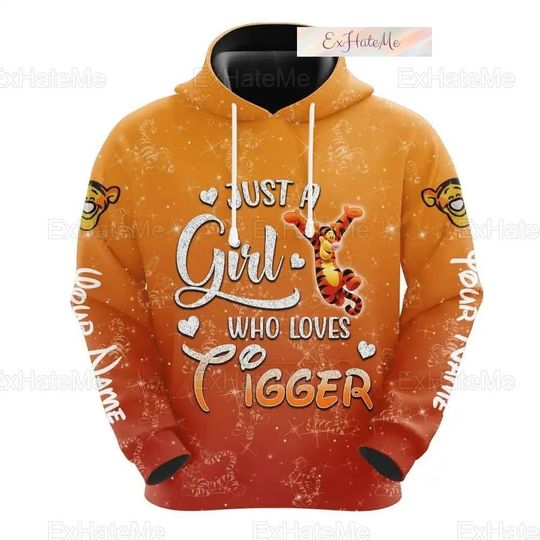 Christmas Tigger Hoodie, Disney Tigger Hooded Sweatshirt, Disney Pooh Tigger Pullover Hoodie