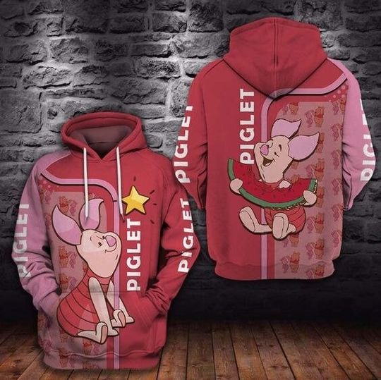Piglet Hoodie, Disney Hoodie, Cartoon Hoodie