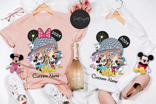 Personalized Mickey and Friends Disney Epcot shirt, World Traveler Shirt, Disney Family