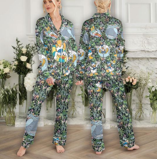 Aloha Donald Duck Disney Pajama Set, Family Pajamas Set