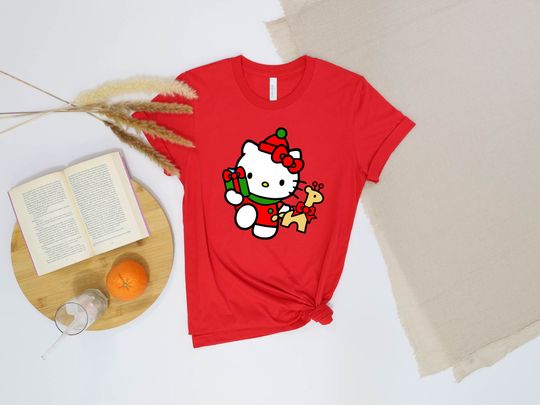 Hello Kitty Chritmas Shirt, Hello Kitty Merry Tree Shirt, Merry Christmas Shirt, Disneyland Shirt, Disney Trip Tee, Christmas Shirt