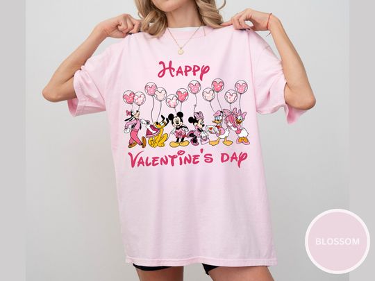 Discover Mickey And Friends Disney Valentine T-Shirt, Valentine's Day Shirt, Love Couple Shirt