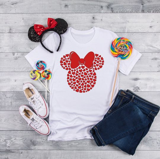 Minnie Mouse Disney Valentine T-Shirt, Valentine's Day Shirt, Love Couple Shirt