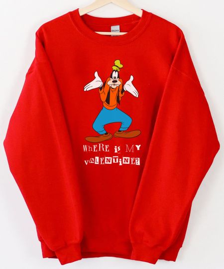 Fun Goofy Disney Valentine Sweatshirt, Valentine's Day Shirt, Love Couple Shirt