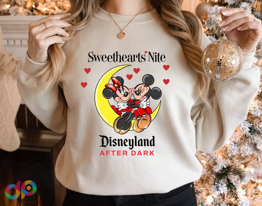 Discover Mickey And Minnie Disney Valentine Sweatshirt, Valentine's Day Shirt, Love Couple Shirt
