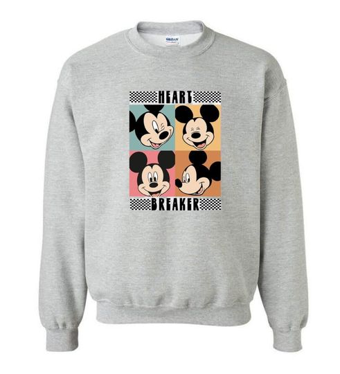 Mickey Heart Breaker Disney Valentine Sweatshirt, Valentine's Day Shirt, Love Couple Shirt