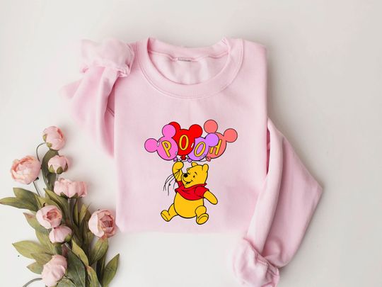 Winnie The Pooh Disney Valentine Sweatshirt, Valentine's Day Shirt, Love Couple Shirt