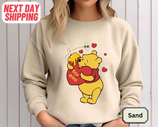 Winnie The Pooh Disney Valentine Sweatshirt, Valentine's Day Shirt, Love Couple Shirt