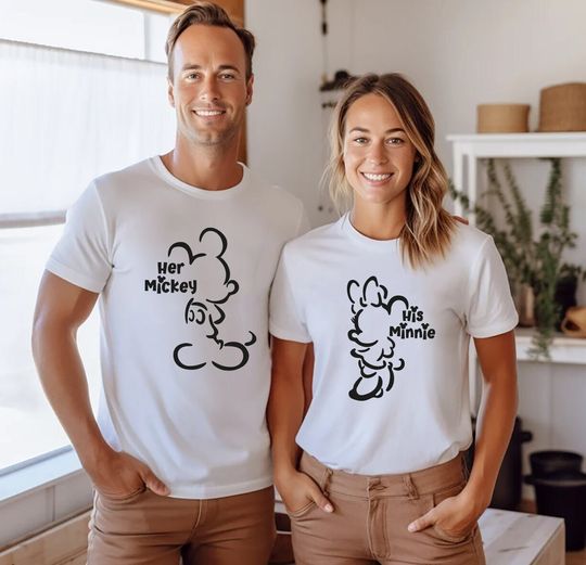 Discover Mickey Minnie Kissing Shirt, Disney Couple Shirt