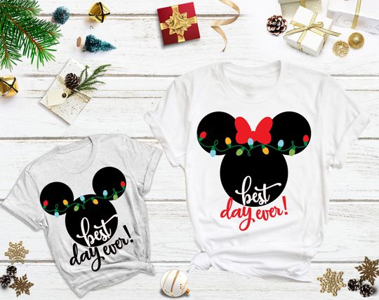 Best Day Ever Christmas Lights Disney Family Shirts, Family Disney Christmas Trip Tees, Disney Christmas Shirt