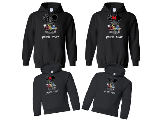 Disney personalized Disney family hoodies, custom Disney trip hoodies,