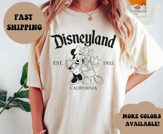 Retro Disneyland  Shirt, Minnie and Daisy Shirt, EST 1955 Character Shirt