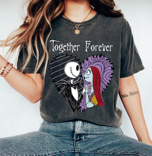 The Nightmare Before Christmas Jack Skellington and Sally Disney T-Shirt, Matching Valentine Shirt, Matching Halloween Shirt