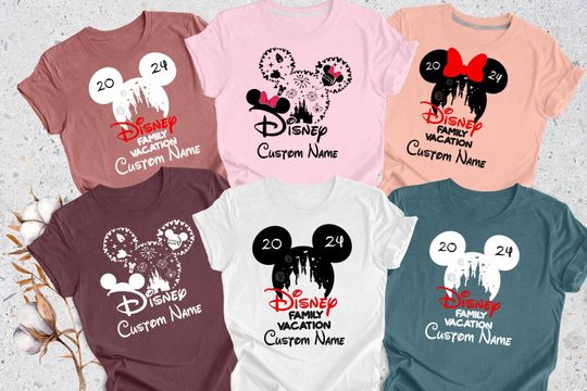 Disney Custom Castle, Personalized Disney Shirt, Mickey Ears Shirt, Disneyland Vacation