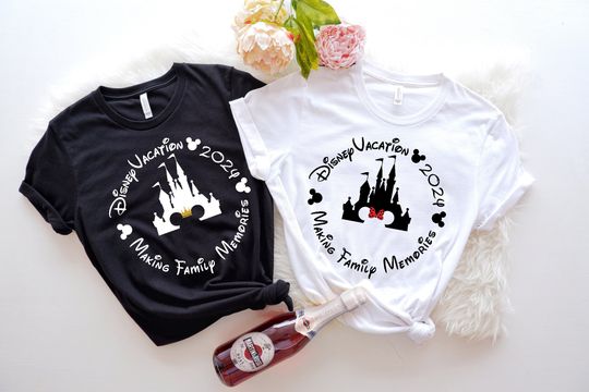 2024 Disney Family Vacation Shirts, Disney Castle 2024 Shirts, Custom Disney Family