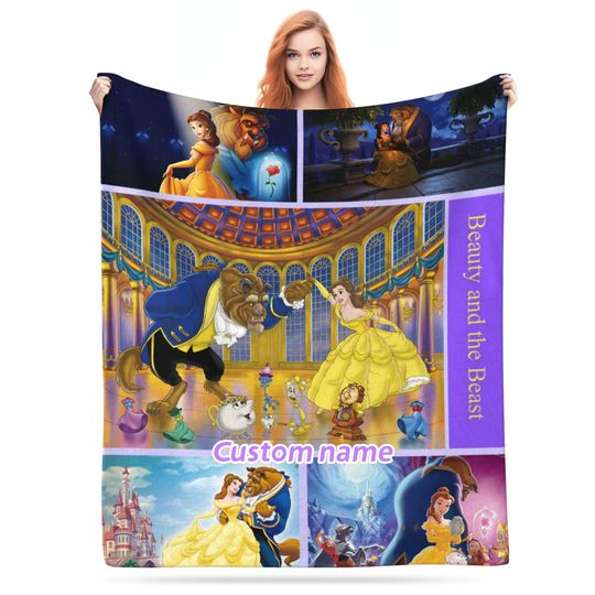 Discover Personalized Disney Beauty And The Beast Blanket, Beauty And The Beast Blanket