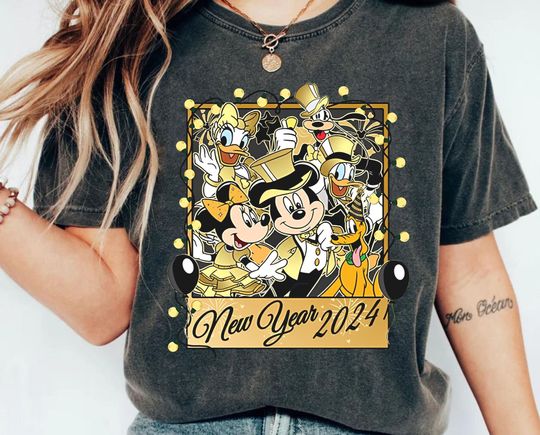 Retro Mickey & Friends Disneyland Trip 2024 Shirt, Disney New Year's Eve Tshirt