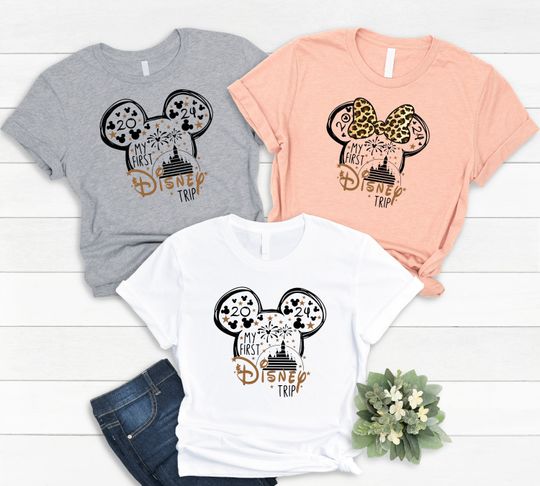 My First Disney Trip 2024 Shirt, Matching Family Vacation Shirt