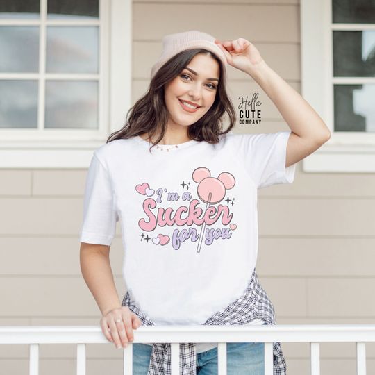 I'm A Sucker For You Shirt, Disney Valentine Shirt, Disney Shirt, Mickey Lollipop Shirt