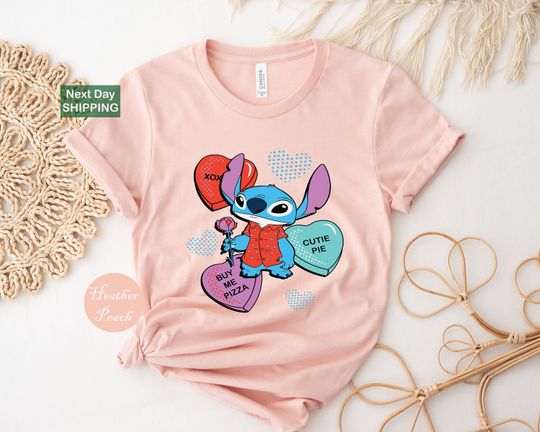 Disney Stitch Shirt, Stitch Valentine Shirts, Valentine Shirt, Stitch Shirt