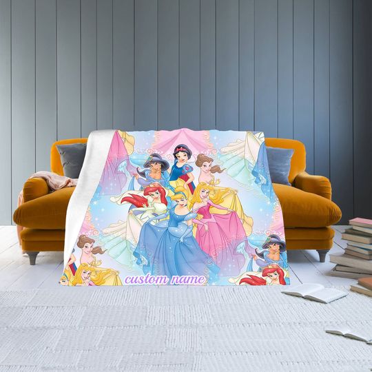 Discover Disney Princess Blanket, Gift For Daughter
