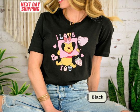 Winnie the Pooh Valentine Shirt, Disney Happy Valentine's Day 2024, WDW Disneyland Couple