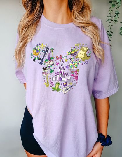 Mardi Gras Disney Tiana Castle shirt, Disney Mardi Gras shirts, Disney Matching Trip 2024