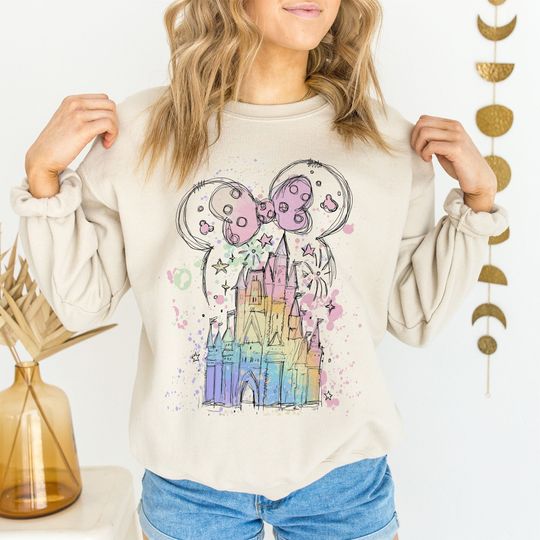 Disney Castle Sweatshirt, Mouse Ears Sweatshirt, Disney Valentines Day Shirt
