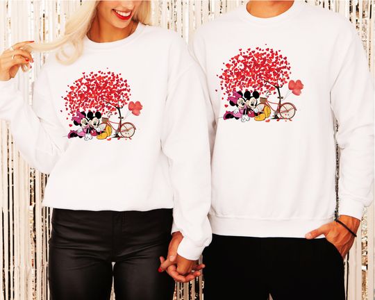 Disneyland Valentine Sweatshirt, Disneyland Couple Valentine Sweater, Disneyworld
