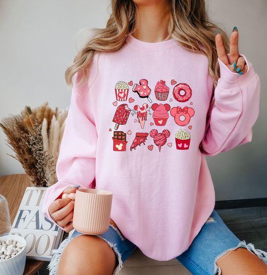 Disney Valentines Day Sweatshirt, Womens Valentines Day Sweatshirt, Valentines