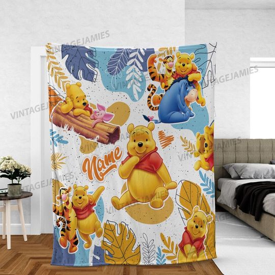 Personalized Winnie The Pooh Blanket, Disney Winnie The Pooh Blanket