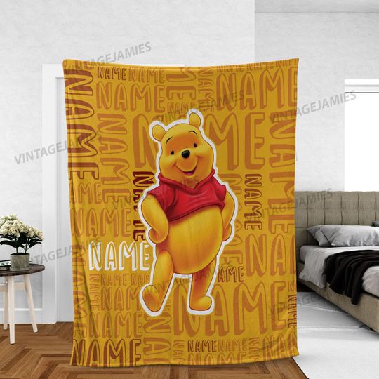 Disney Blanket, Pooh Bear Blanket, Winnie The Pooh Blanket
