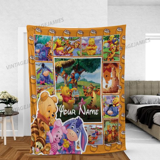 Disney Blanket, Pooh Bear Blanket, Winnie The Pooh Blanket