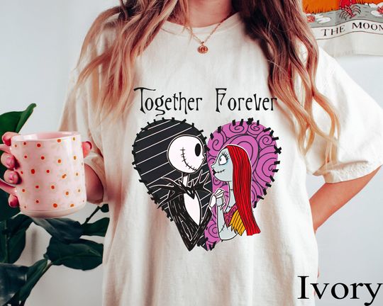 Jack And Sally Together Forever  Shirt, Disney Nightmare Before Christmas T-shirt