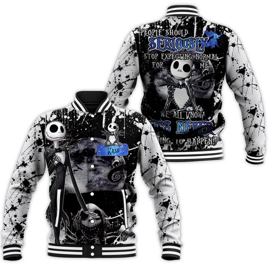 Personalized Jack Skellington Disney Baseball Jacket