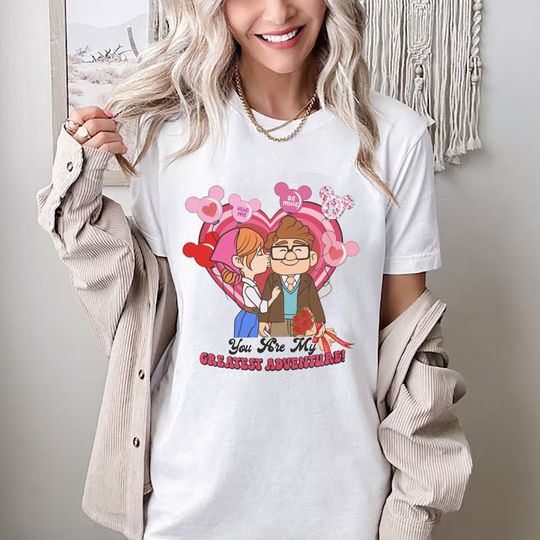 Retro Carl and Ellie Disney Balloon Shirt, Valentines Disney Trip Shirt