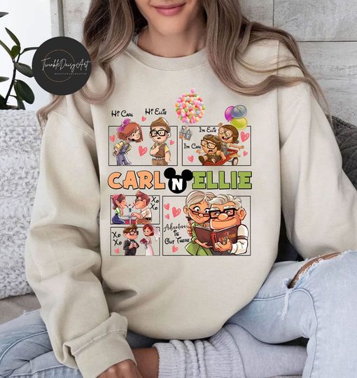 Carl and Ellie Shirt, Disney Couples Happy Valentine's Day Sweatshirt