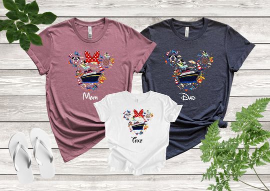 Adults Kids Disney Cruise Tshirt and Tank Top, Custom Disney Cruise Family Vacation
