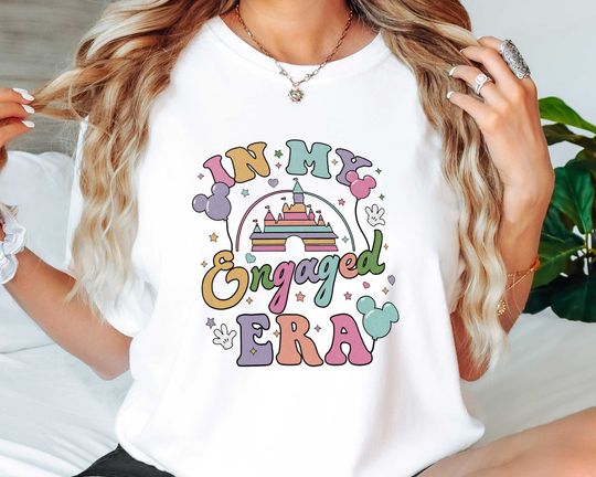 Discover In My Engaged Era Shirt, Disney Bachelorette Party Shirt, Disney Bride Shirt