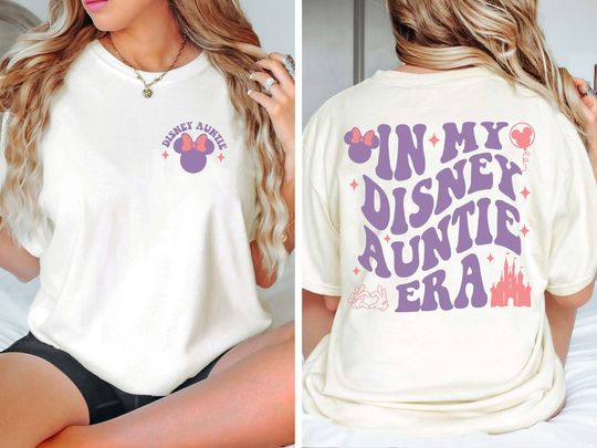 Custom In My Auntie Era Shirt, Disney Auntie Shirt, Disney Aunt Shirt