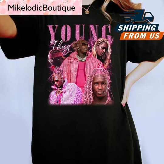 Young Thug Unisex Tshirt, Young Thug Pink Hair Tshirt