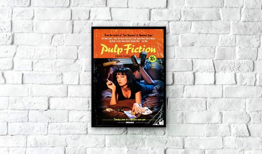 Pulp Fiction Movie Poster, Vintage Movie Poster