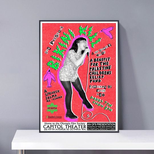 Bikini Kill Music Tour Poster Poster Druck PVC package waterproof