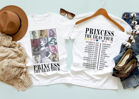 Princess Eras Tour Bella Canvas Shirt, Disney Princess Tour Tee