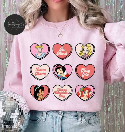 Disney Princesses Happy Valentine's Day Sweatshirt