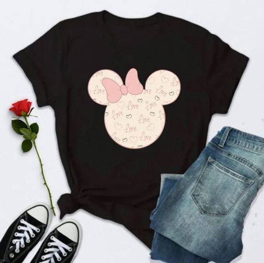 Minnie Mouse Happy Valentine Day Disney T-Shirt, Disney Couple T-Shirt, Love T-Shirt