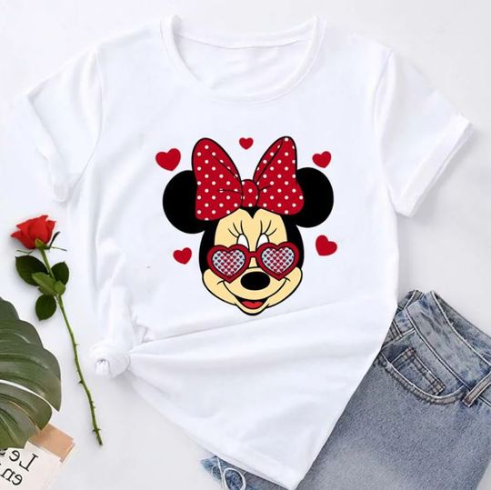 Minnie Mouse Happy Valentine Day Disney T-Shirt, Disney Couple T-Shirt, Love T-Shirt