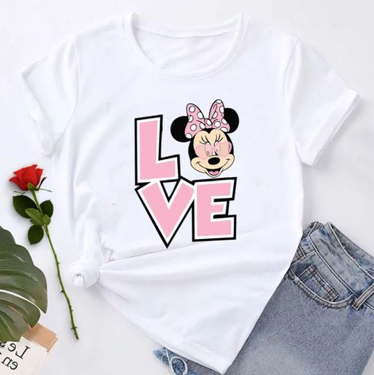 Minnie Mouse Love Happy Valentine Day Disney T-Shirt, Disney Couple T-Shirt, Love T-Shirt
