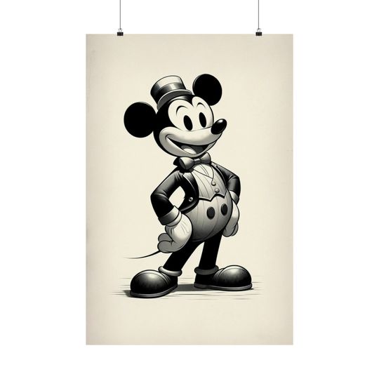 Vintage-Inspired Steamboat Willie Poster, Steamboat Willie Poster