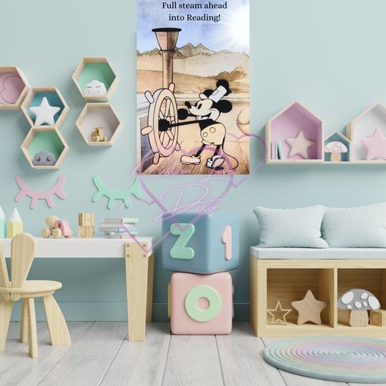 Steamboat Willie Motivational Reading Poster